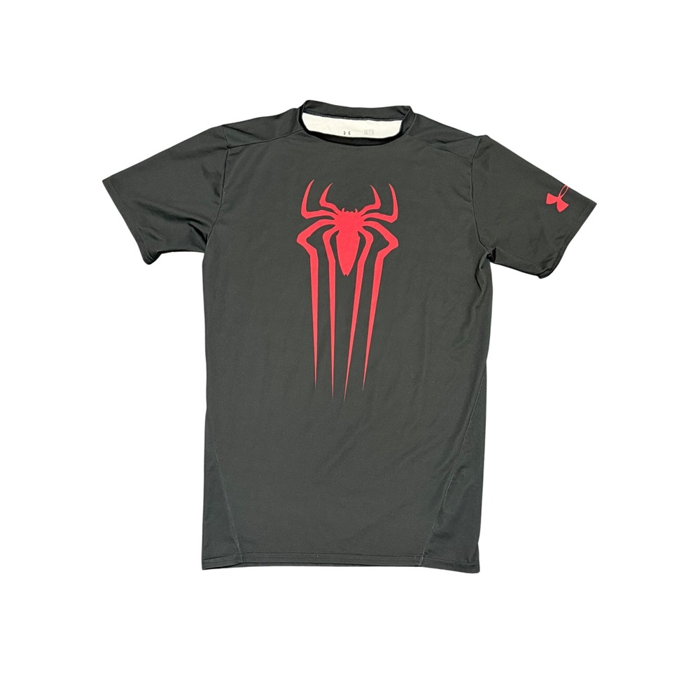 Under Armour Amazing Spider-Man 2 HeatGear Compression Shirt Men Large Black Red